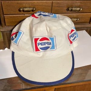 Vintage Pepsi Painters Style Hat Cap Logo Lightweight Elastic Back